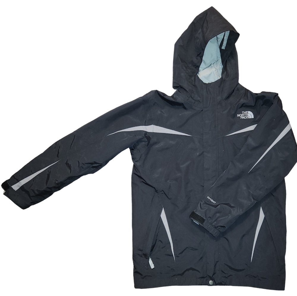 The North Face XL Boys Youth Hyvent Hooded Jacket, Black